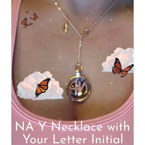 NA custom letter INITAL rose gold y style necklace! Narcotics Anonymous. - Picture 1 of 3